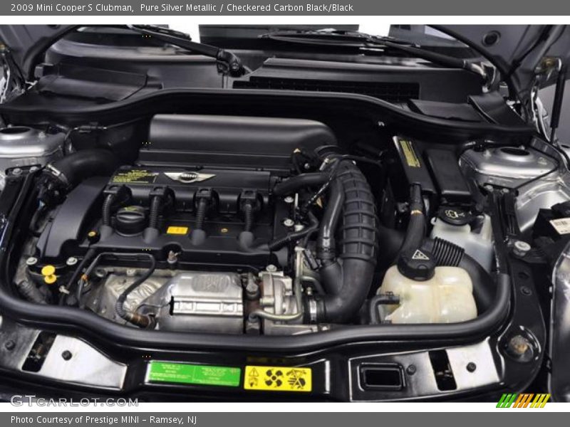 Pure Silver Metallic / Checkered Carbon Black/Black 2009 Mini Cooper S Clubman