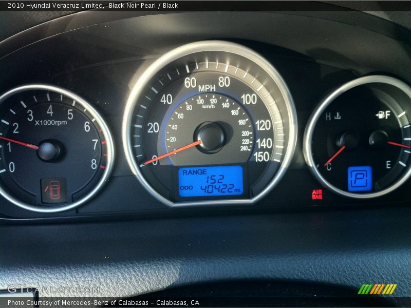 Black Noir Pearl / Black 2010 Hyundai Veracruz Limited
