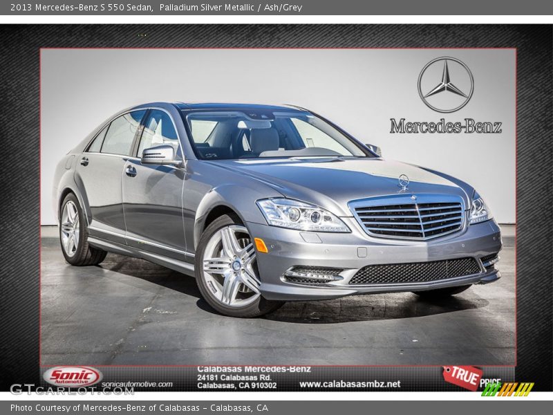 Palladium Silver Metallic / Ash/Grey 2013 Mercedes-Benz S 550 Sedan