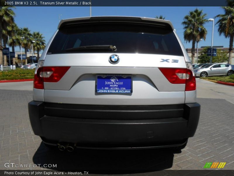 Titanium Silver Metallic / Black 2005 BMW X3 2.5i