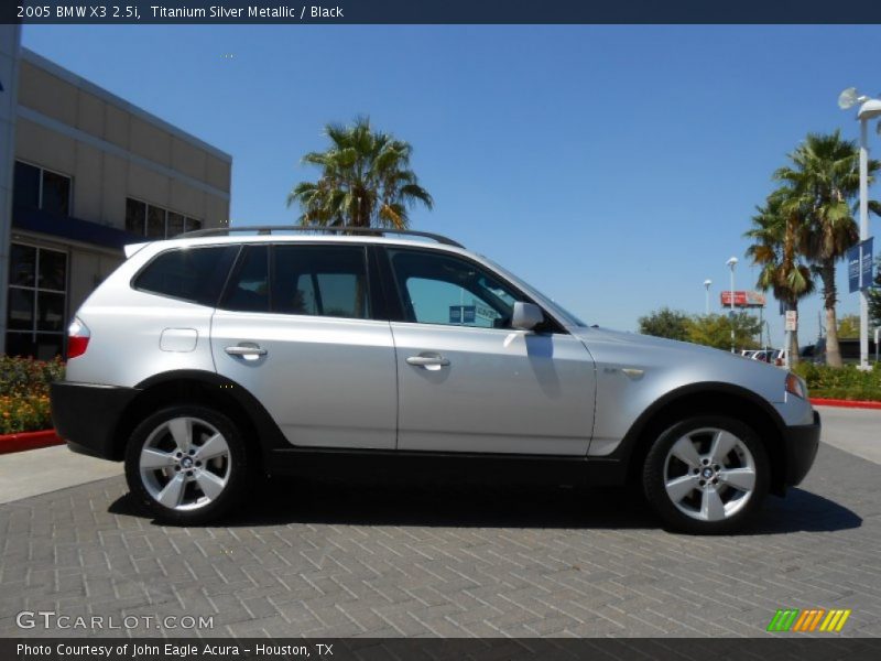 Titanium Silver Metallic / Black 2005 BMW X3 2.5i