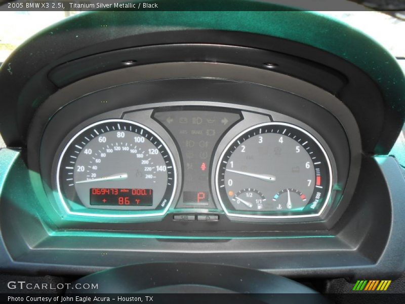 Titanium Silver Metallic / Black 2005 BMW X3 2.5i