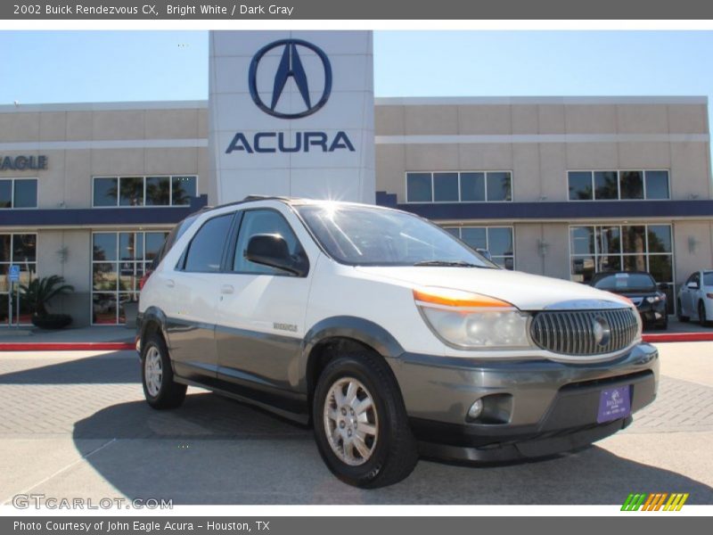 Bright White / Dark Gray 2002 Buick Rendezvous CX