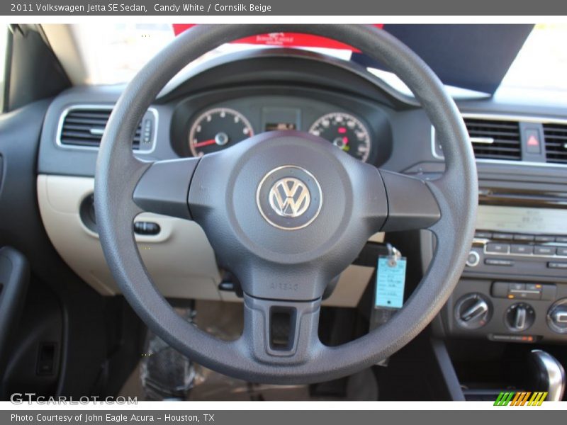 Candy White / Cornsilk Beige 2011 Volkswagen Jetta SE Sedan