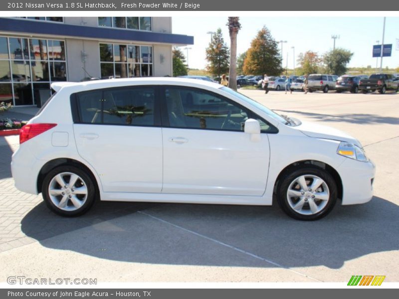 Fresh Powder White / Beige 2012 Nissan Versa 1.8 SL Hatchback