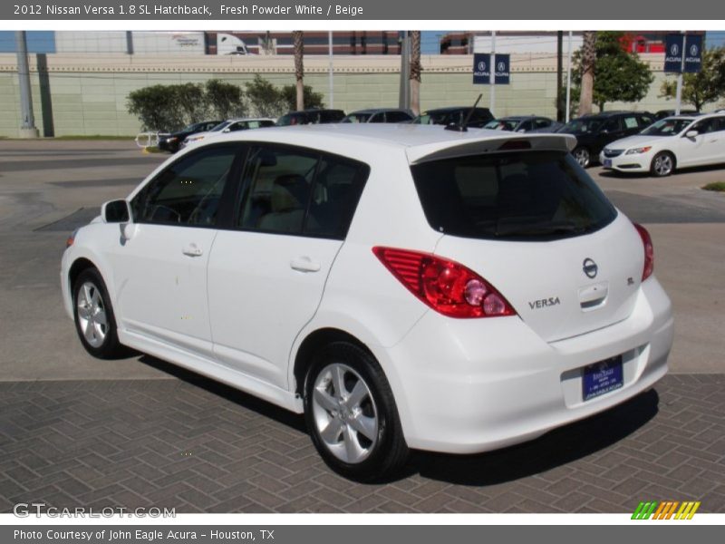 Fresh Powder White / Beige 2012 Nissan Versa 1.8 SL Hatchback