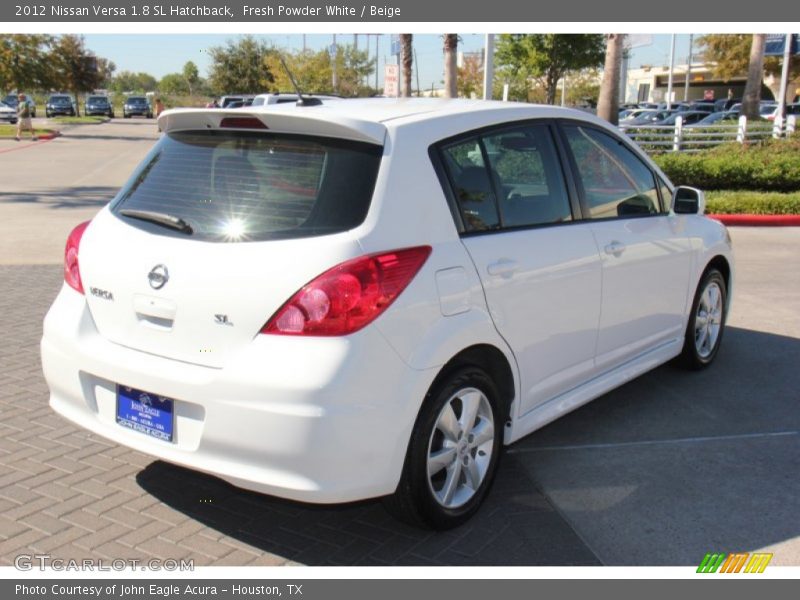 Fresh Powder White / Beige 2012 Nissan Versa 1.8 SL Hatchback
