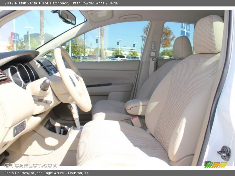Fresh Powder White / Beige 2012 Nissan Versa 1.8 SL Hatchback