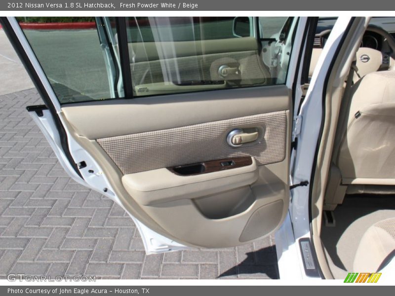 Fresh Powder White / Beige 2012 Nissan Versa 1.8 SL Hatchback