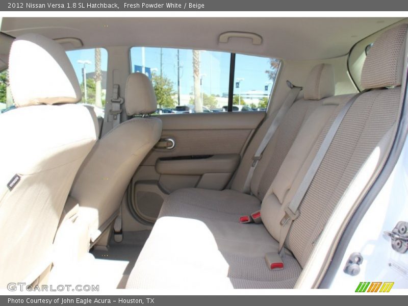 Fresh Powder White / Beige 2012 Nissan Versa 1.8 SL Hatchback