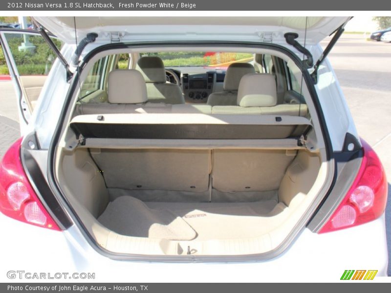 Fresh Powder White / Beige 2012 Nissan Versa 1.8 SL Hatchback
