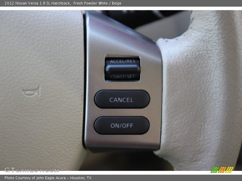 Fresh Powder White / Beige 2012 Nissan Versa 1.8 SL Hatchback