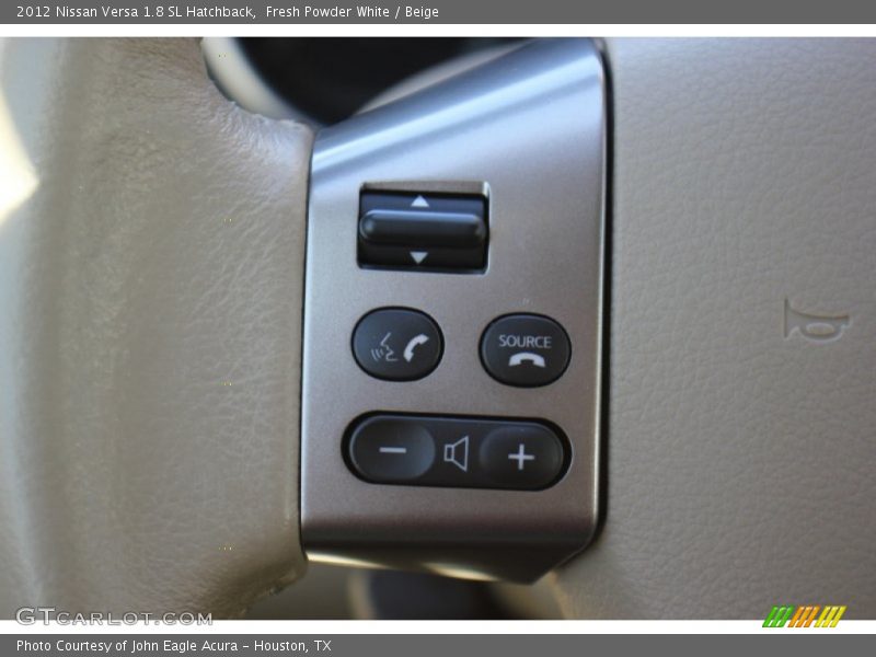Fresh Powder White / Beige 2012 Nissan Versa 1.8 SL Hatchback
