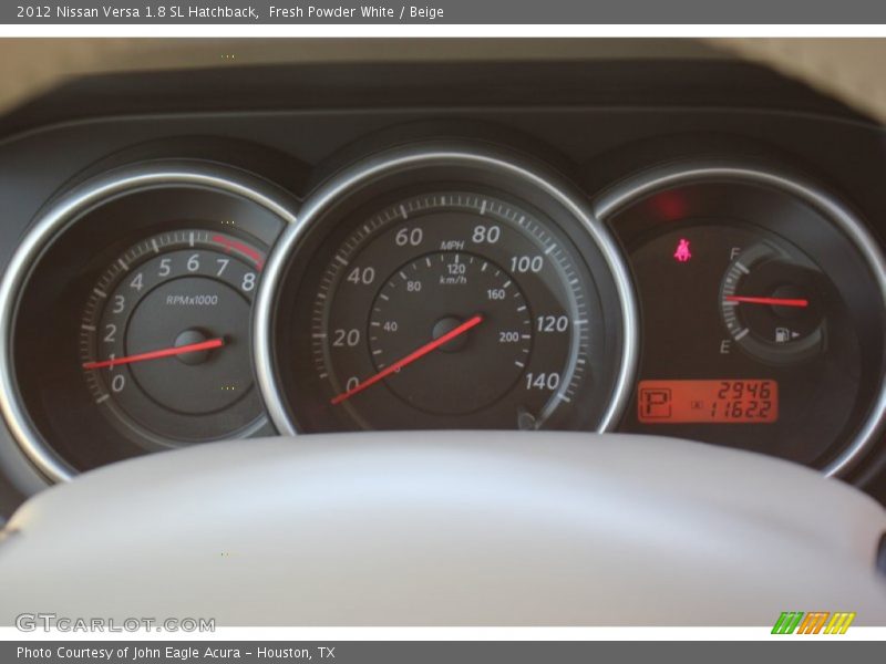 Fresh Powder White / Beige 2012 Nissan Versa 1.8 SL Hatchback