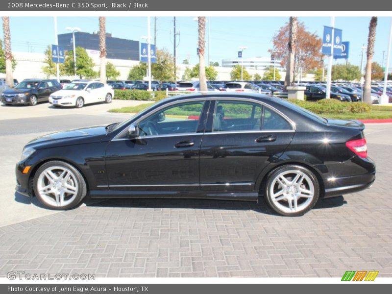 Black / Black 2008 Mercedes-Benz C 350 Sport