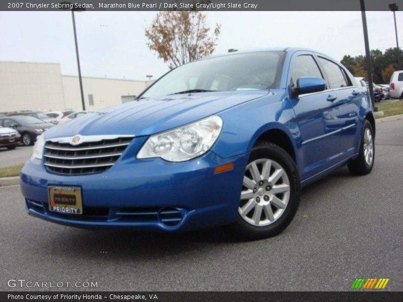 Marathon Blue Pearl / Dark Slate Gray/Light Slate Gray 2007 Chrysler Sebring Sedan