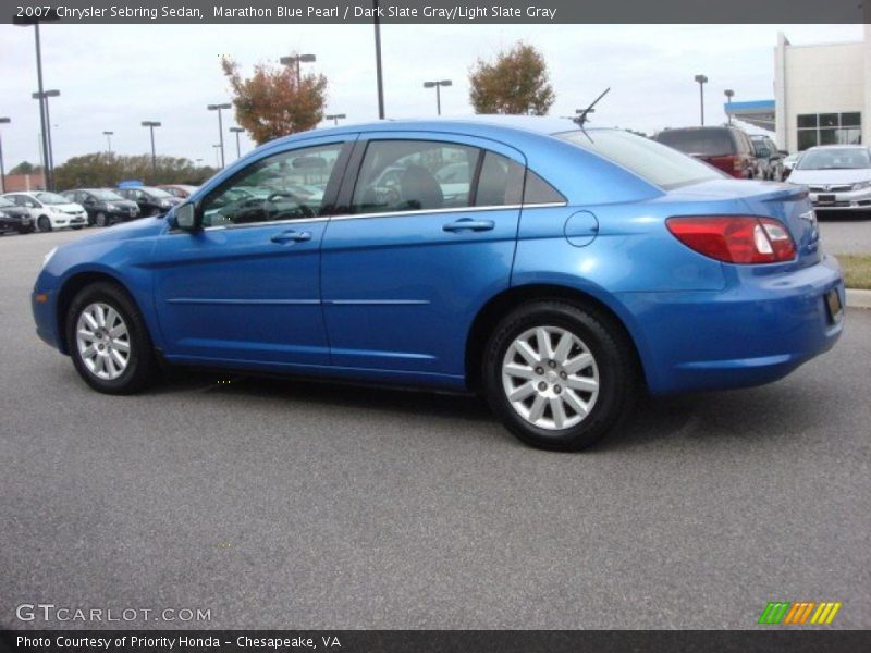Marathon Blue Pearl / Dark Slate Gray/Light Slate Gray 2007 Chrysler Sebring Sedan