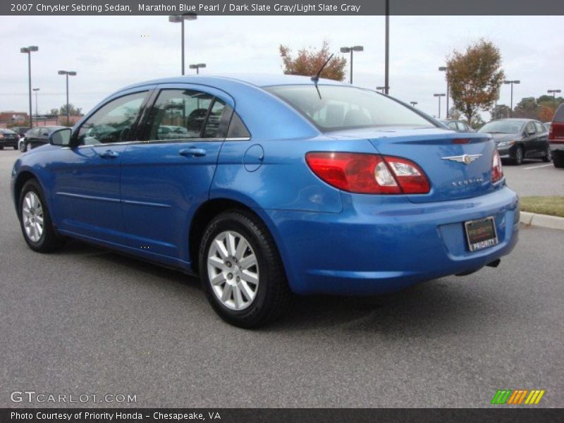 Marathon Blue Pearl / Dark Slate Gray/Light Slate Gray 2007 Chrysler Sebring Sedan