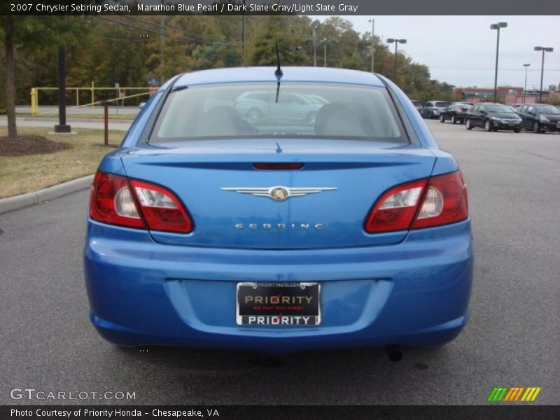 Marathon Blue Pearl / Dark Slate Gray/Light Slate Gray 2007 Chrysler Sebring Sedan