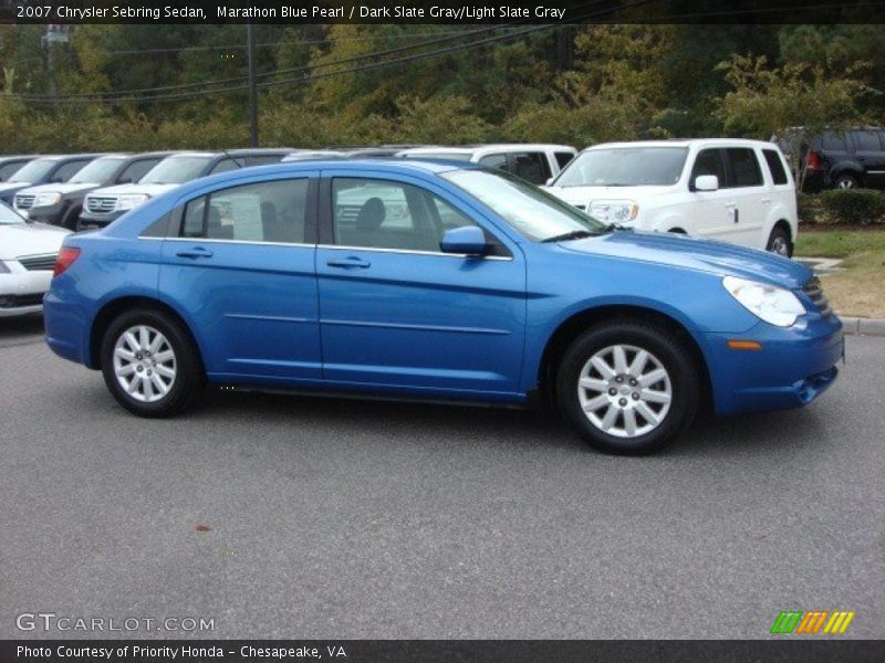 Marathon Blue Pearl / Dark Slate Gray/Light Slate Gray 2007 Chrysler Sebring Sedan