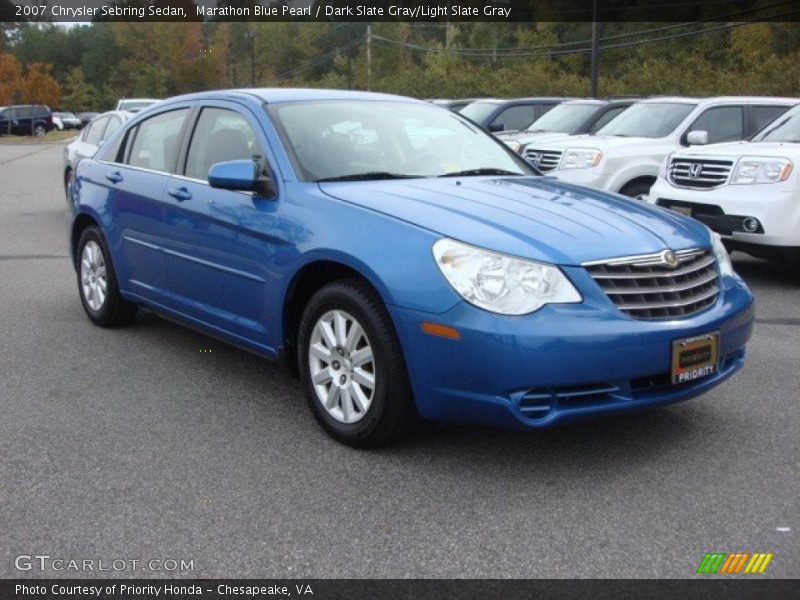 Marathon Blue Pearl / Dark Slate Gray/Light Slate Gray 2007 Chrysler Sebring Sedan