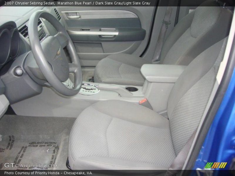 Marathon Blue Pearl / Dark Slate Gray/Light Slate Gray 2007 Chrysler Sebring Sedan