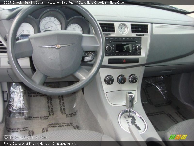 Marathon Blue Pearl / Dark Slate Gray/Light Slate Gray 2007 Chrysler Sebring Sedan