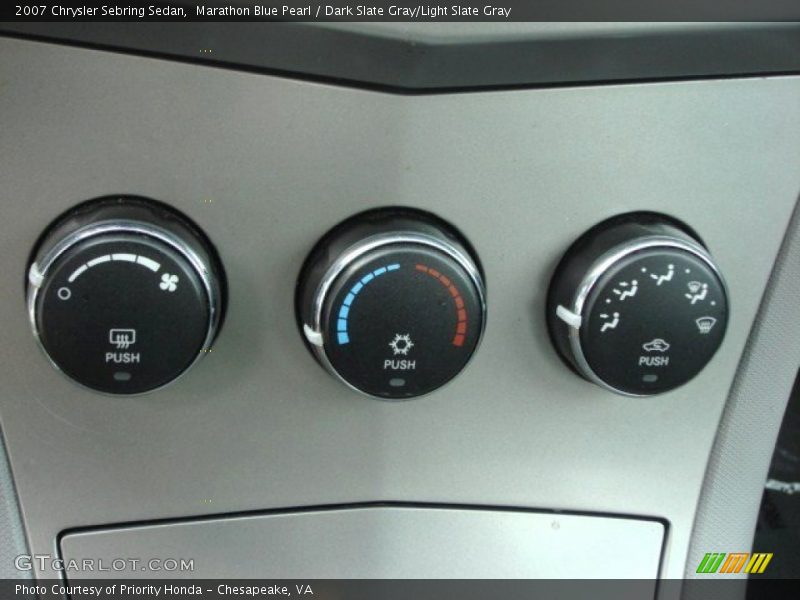 Marathon Blue Pearl / Dark Slate Gray/Light Slate Gray 2007 Chrysler Sebring Sedan