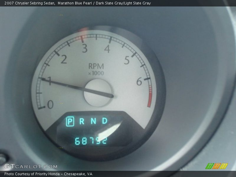 Marathon Blue Pearl / Dark Slate Gray/Light Slate Gray 2007 Chrysler Sebring Sedan