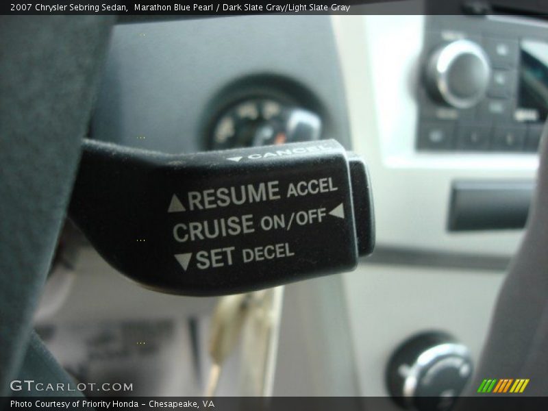 Marathon Blue Pearl / Dark Slate Gray/Light Slate Gray 2007 Chrysler Sebring Sedan