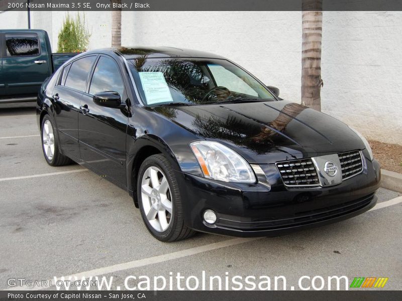 Onyx Black / Black 2006 Nissan Maxima 3.5 SE