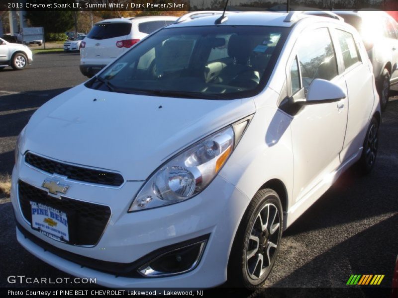 Summit White / Dark Pewter/Silver 2013 Chevrolet Spark LT