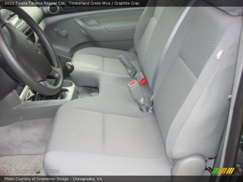 Timberland Green Mica / Graphite Gray 2011 Toyota Tacoma Regular Cab