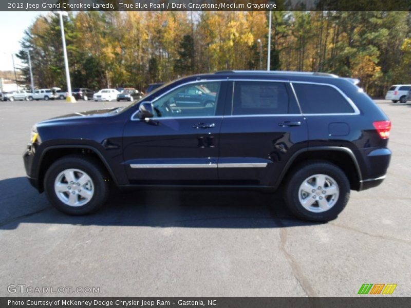 True Blue Pearl / Dark Graystone/Medium Graystone 2013 Jeep Grand Cherokee Laredo