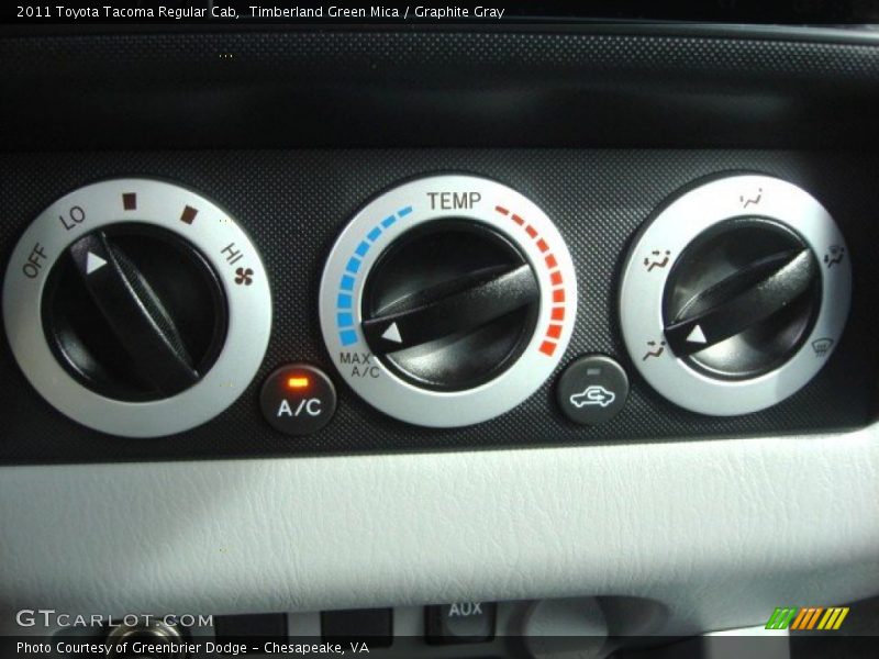 Timberland Green Mica / Graphite Gray 2011 Toyota Tacoma Regular Cab