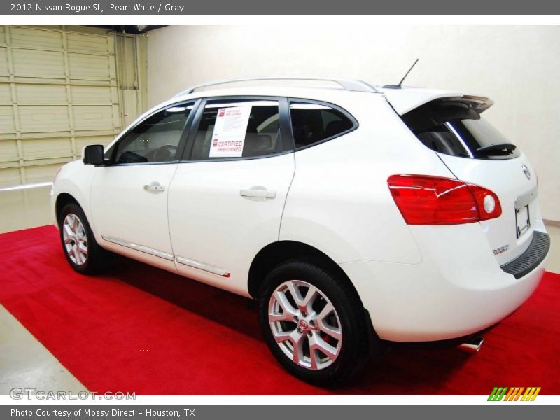 Pearl White / Gray 2012 Nissan Rogue SL