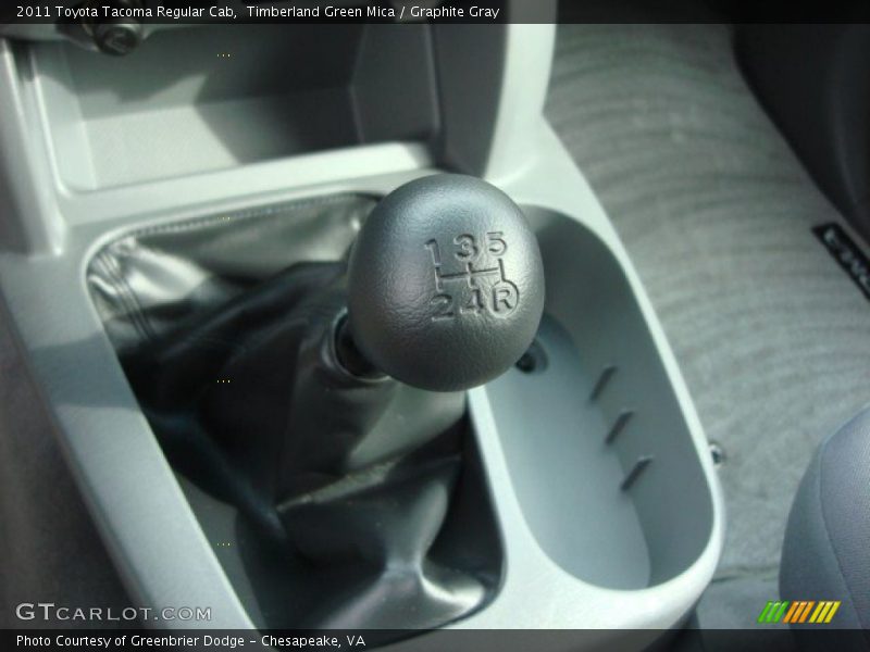Timberland Green Mica / Graphite Gray 2011 Toyota Tacoma Regular Cab