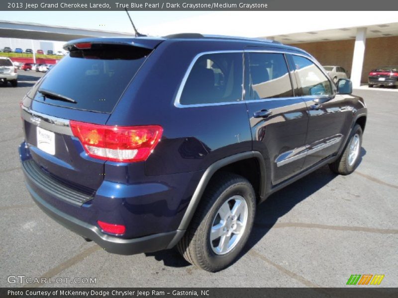 True Blue Pearl / Dark Graystone/Medium Graystone 2013 Jeep Grand Cherokee Laredo