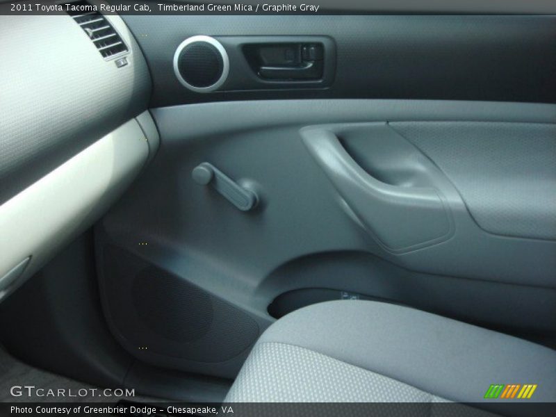 Timberland Green Mica / Graphite Gray 2011 Toyota Tacoma Regular Cab