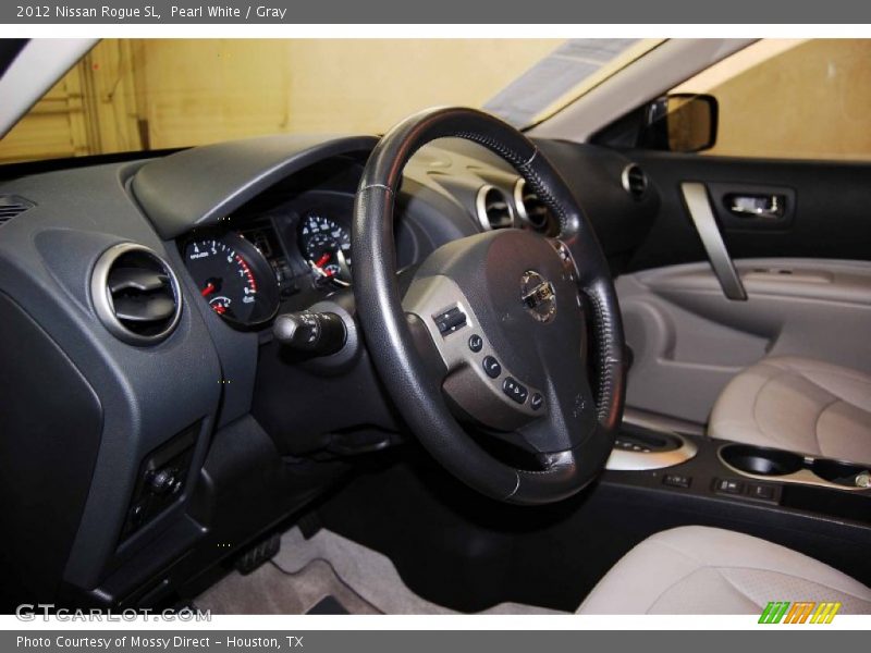 Pearl White / Gray 2012 Nissan Rogue SL