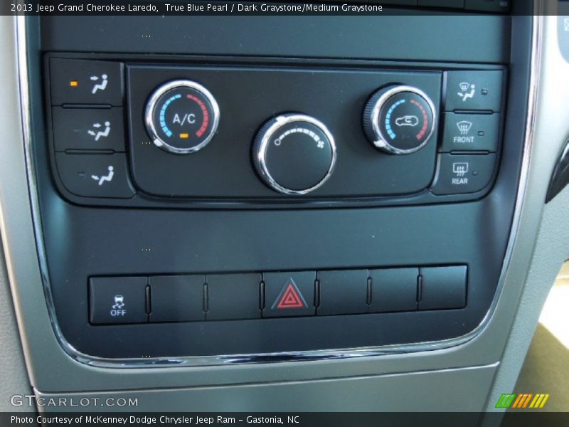 True Blue Pearl / Dark Graystone/Medium Graystone 2013 Jeep Grand Cherokee Laredo