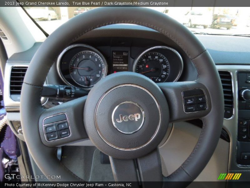 True Blue Pearl / Dark Graystone/Medium Graystone 2013 Jeep Grand Cherokee Laredo