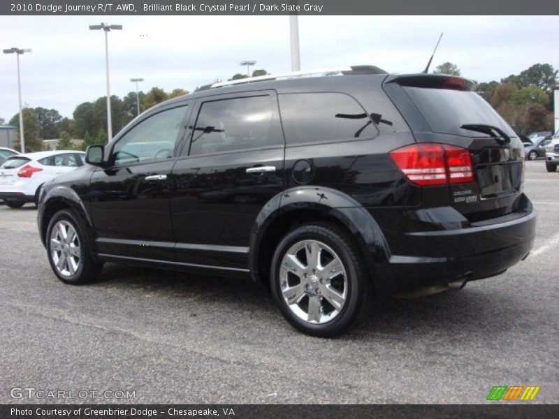 Brilliant Black Crystal Pearl / Dark Slate Gray 2010 Dodge Journey R/T AWD