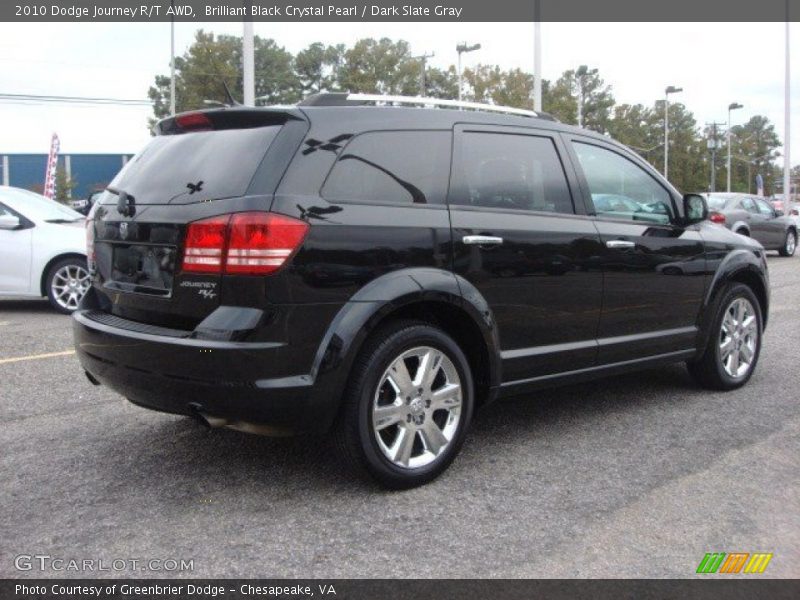 Brilliant Black Crystal Pearl / Dark Slate Gray 2010 Dodge Journey R/T AWD