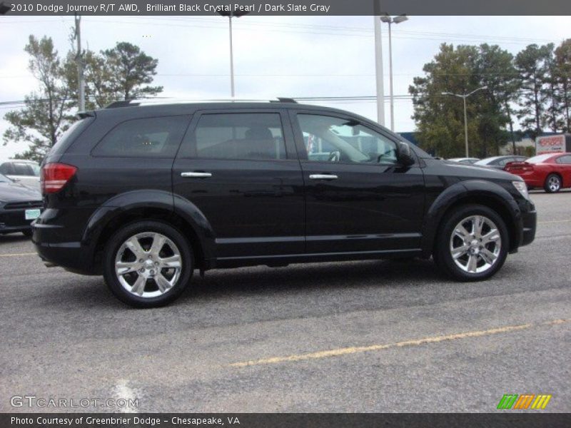 Brilliant Black Crystal Pearl / Dark Slate Gray 2010 Dodge Journey R/T AWD