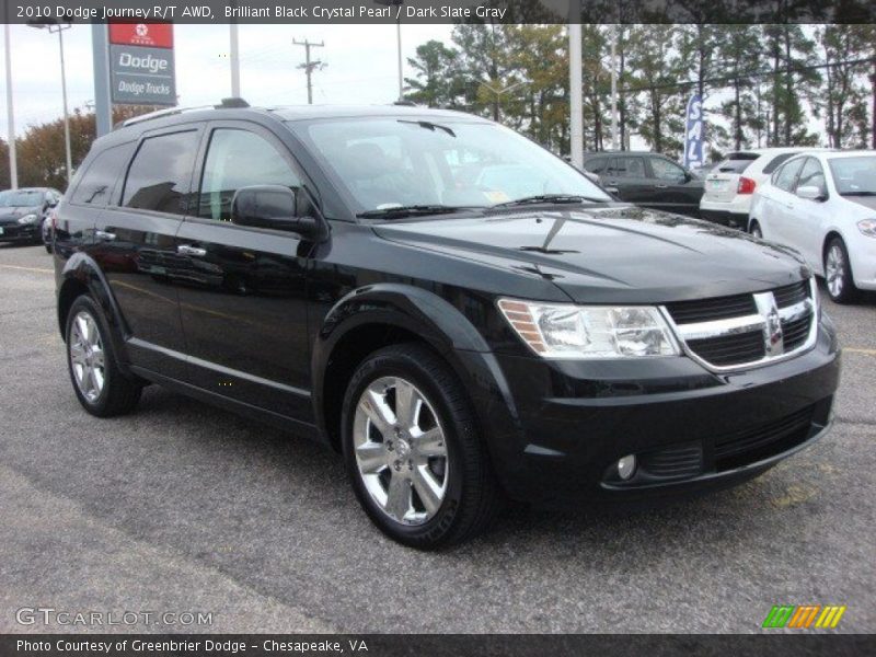 Brilliant Black Crystal Pearl / Dark Slate Gray 2010 Dodge Journey R/T AWD