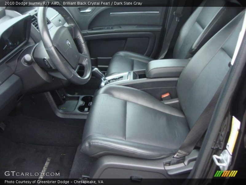 Brilliant Black Crystal Pearl / Dark Slate Gray 2010 Dodge Journey R/T AWD