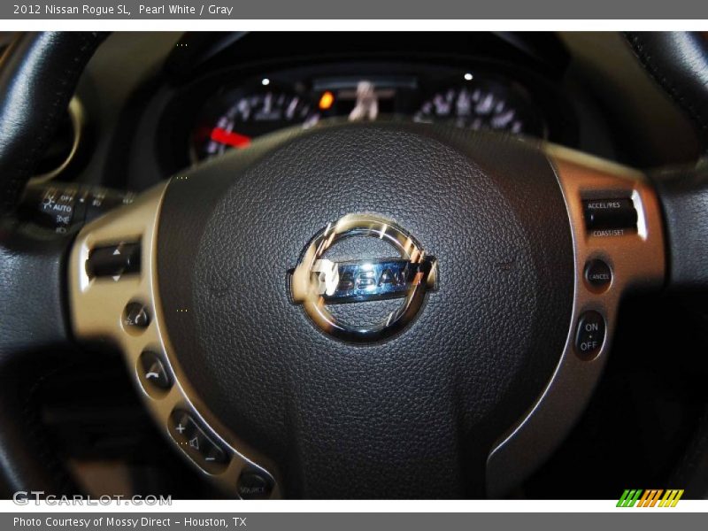Pearl White / Gray 2012 Nissan Rogue SL