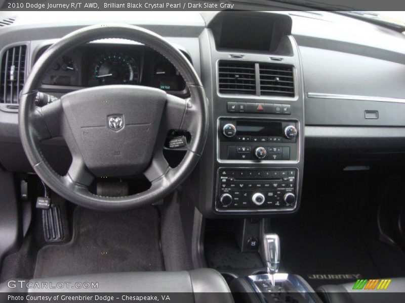 Brilliant Black Crystal Pearl / Dark Slate Gray 2010 Dodge Journey R/T AWD