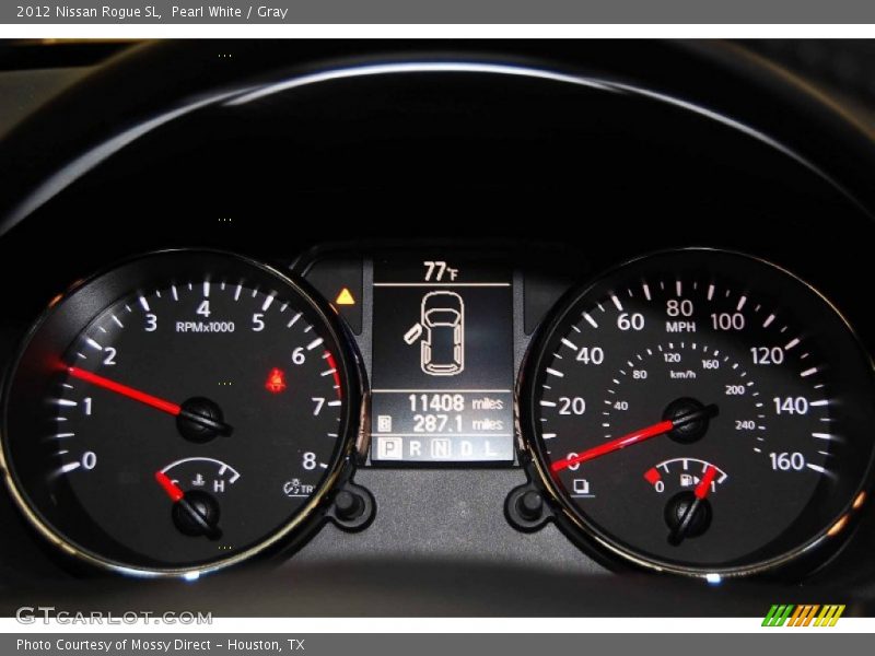 Pearl White / Gray 2012 Nissan Rogue SL